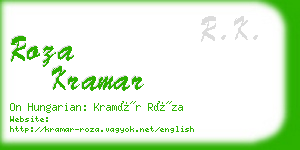 roza kramar business card